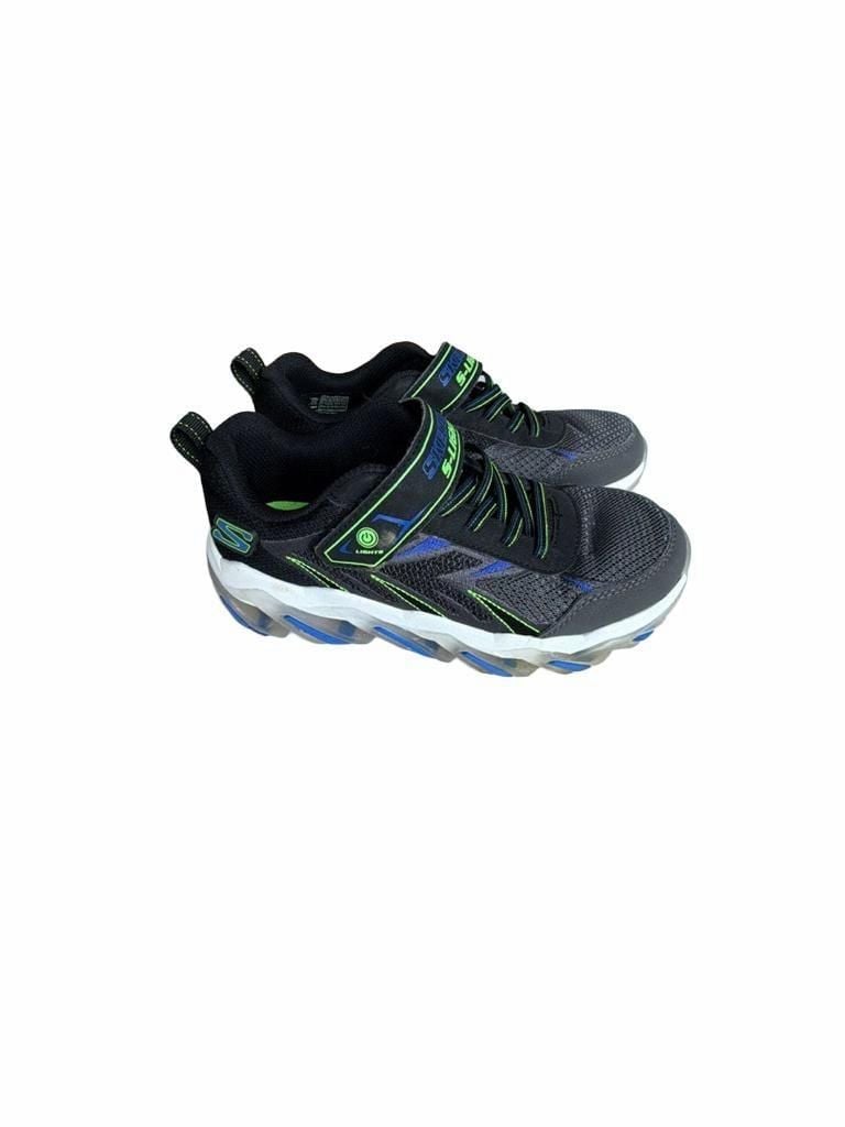 Skechers S-Lights Mega-Surge 2.0 Size 2.5 Black Sneakers 2