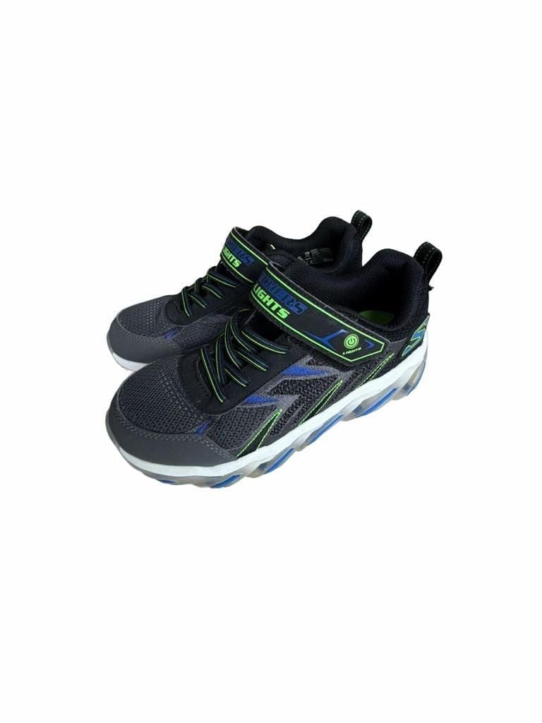 Skechers S-Lights Mega-Surge 2.0 Size 2.5 Black Sneakers 5