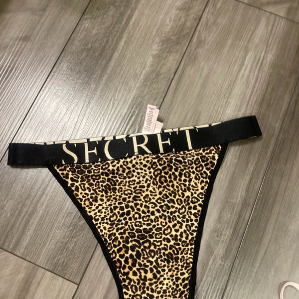 Victoria's Secret Leopard Print Thong size