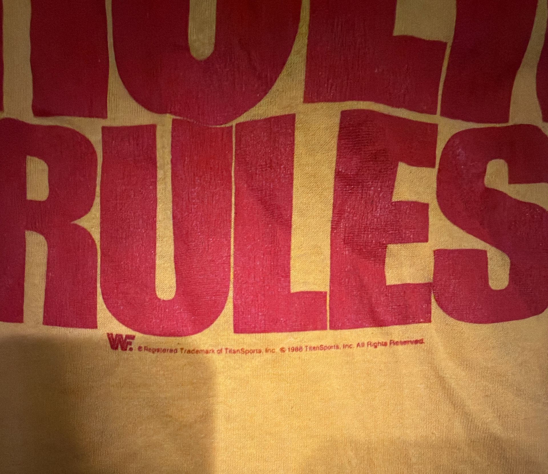 WWF Hulk Hogan Hulk Rules Vintage 1988 Tank Top Yellow 3