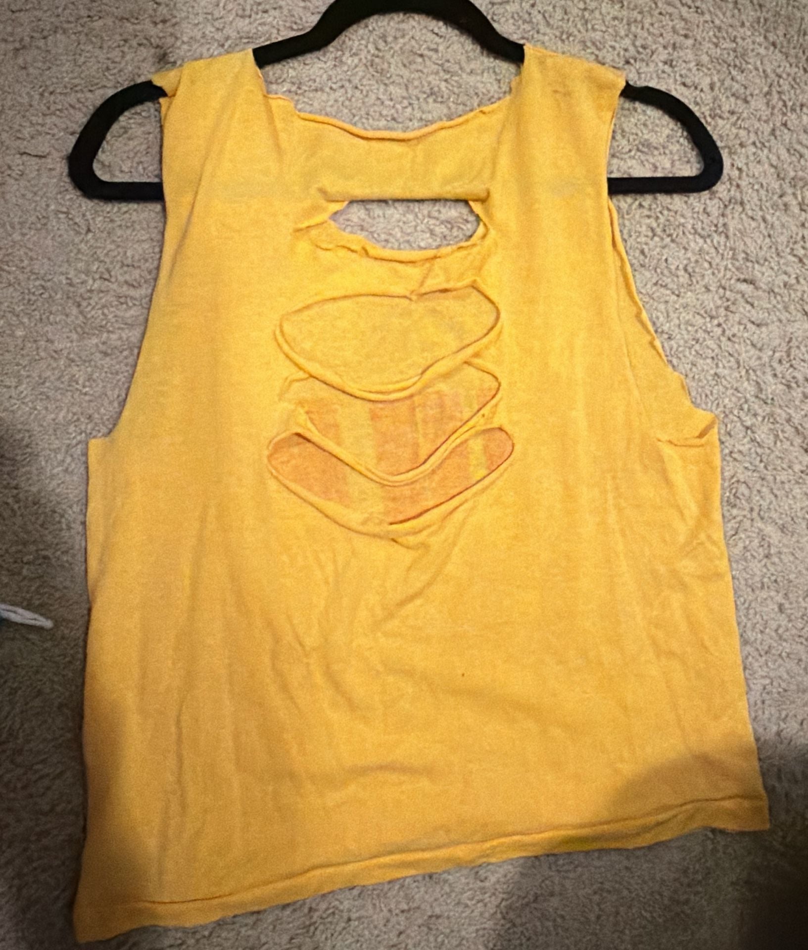 WWF Hulk Hogan Hulk Rules Vintage 1988 Tank Top Yellow 4