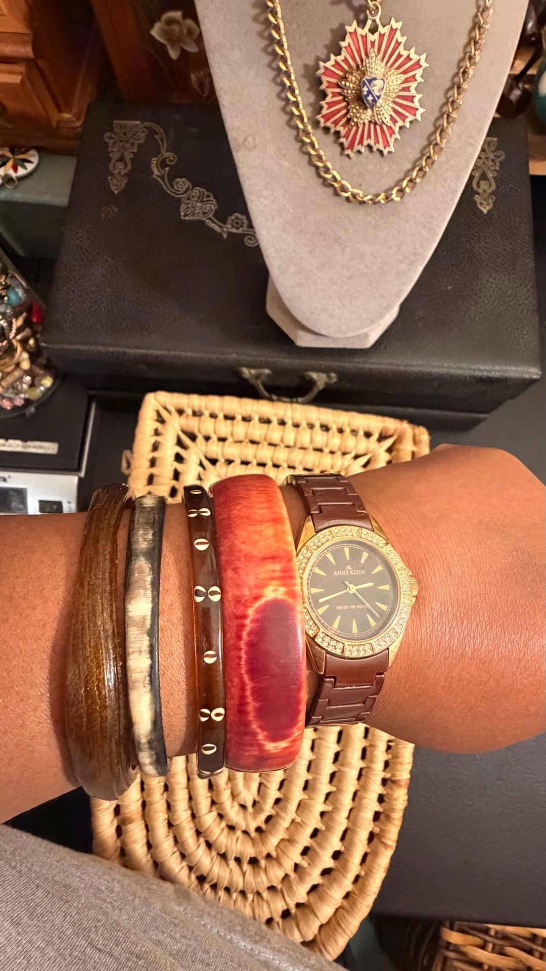 Anne Klein Ceramic Crystal Rose Gold Women's Watch 3
