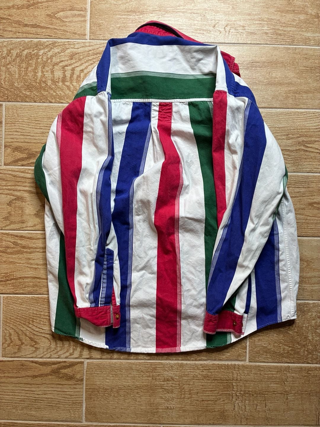 Vintage Colours By Alexander Julian Striped Button-Down Shirt L 2
