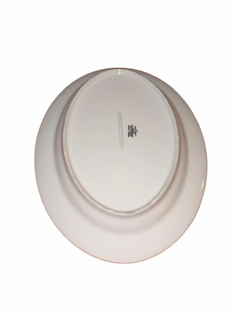 Towne House Cameo Rose Pattern Ivory Oval Serving Platter 4