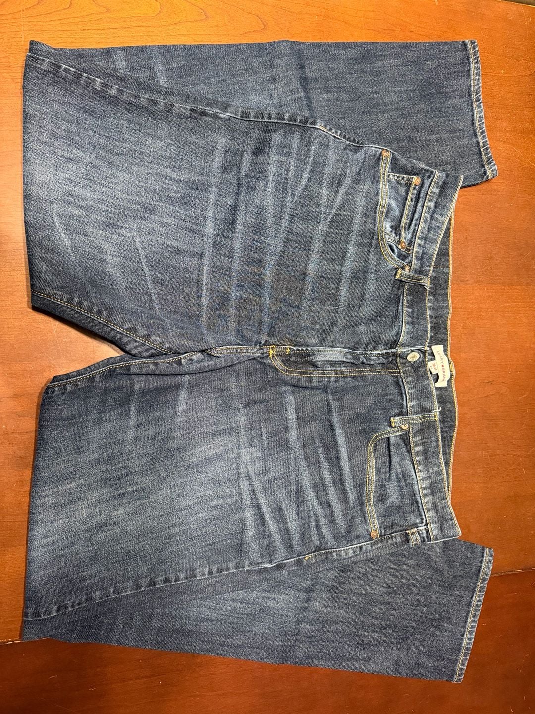 Lucky Brand Jeans Size 38x34 Blue Denim Straight Leg 4
