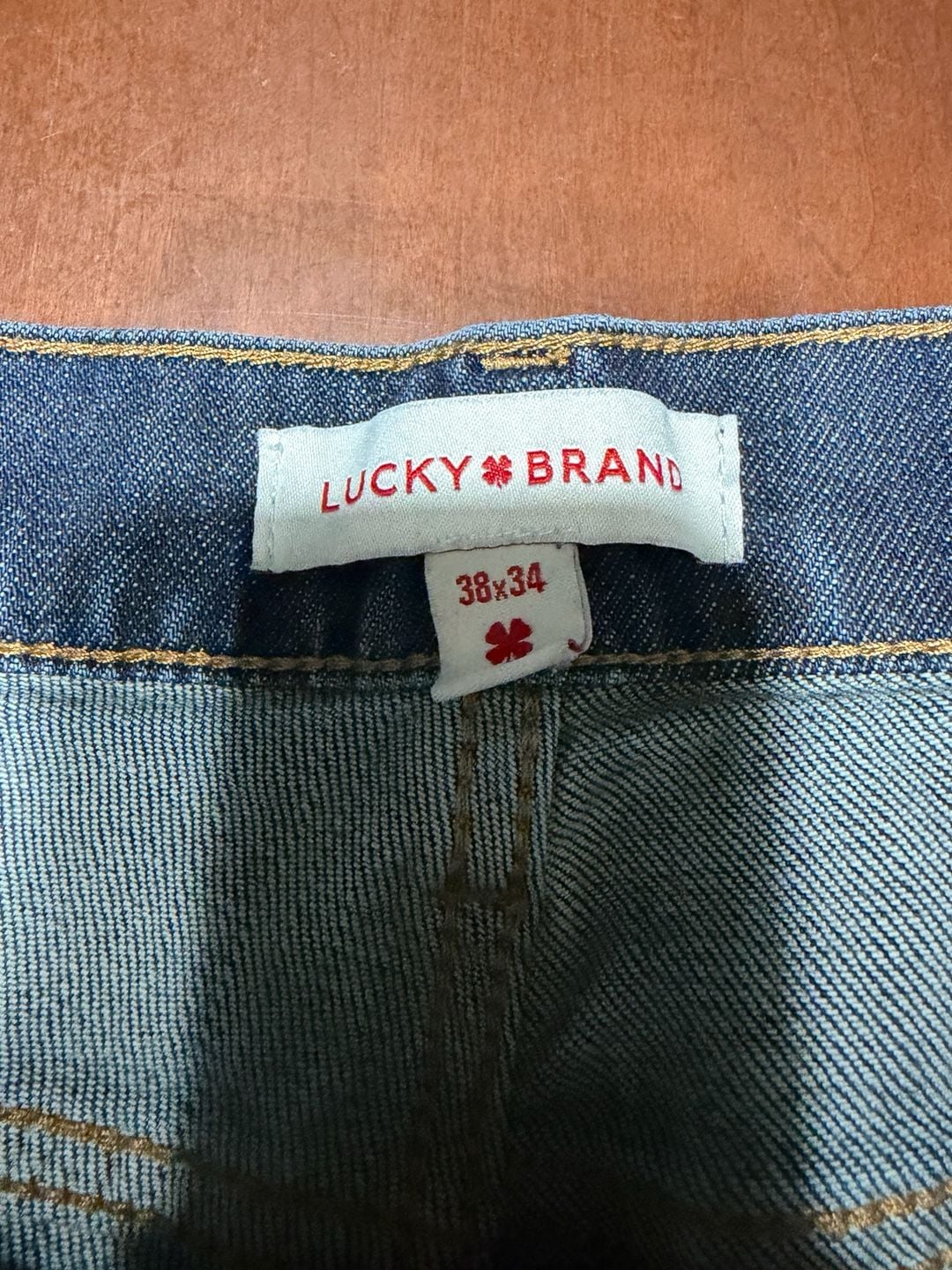 Lucky Brand Jeans Size 38x34 Blue Denim Straight Leg 5