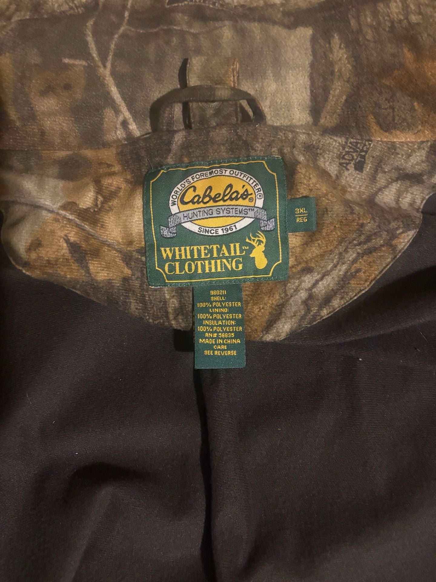 Cabela's Whitetail Clothing Gore-Tex Camo Hunting Parka Jacket Men's 3XL 3