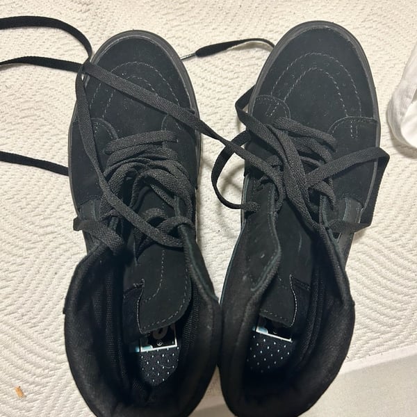 Vans Comfycush Sk8-Hi Black Suede High Top Sneakers