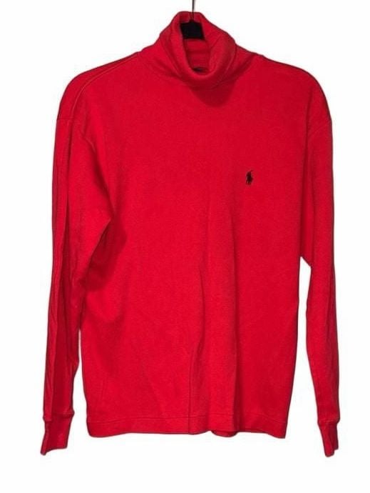 Ralph Lauren mens Turtleneck Size medium Red Cotton 3