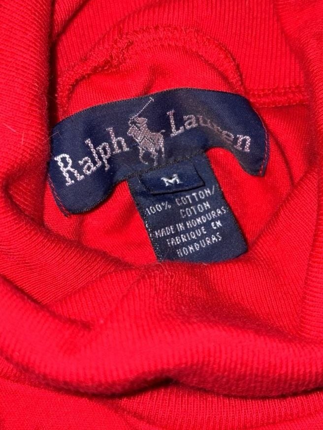 Ralph Lauren mens Turtleneck Size medium Red Cotton 5