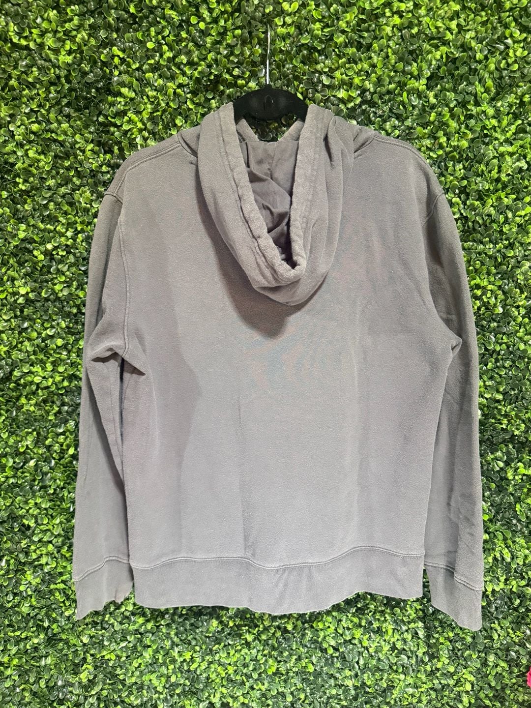 Aeropostale Hoodie Size M Grey Arch Spellout Pullover Sweatshirt 4