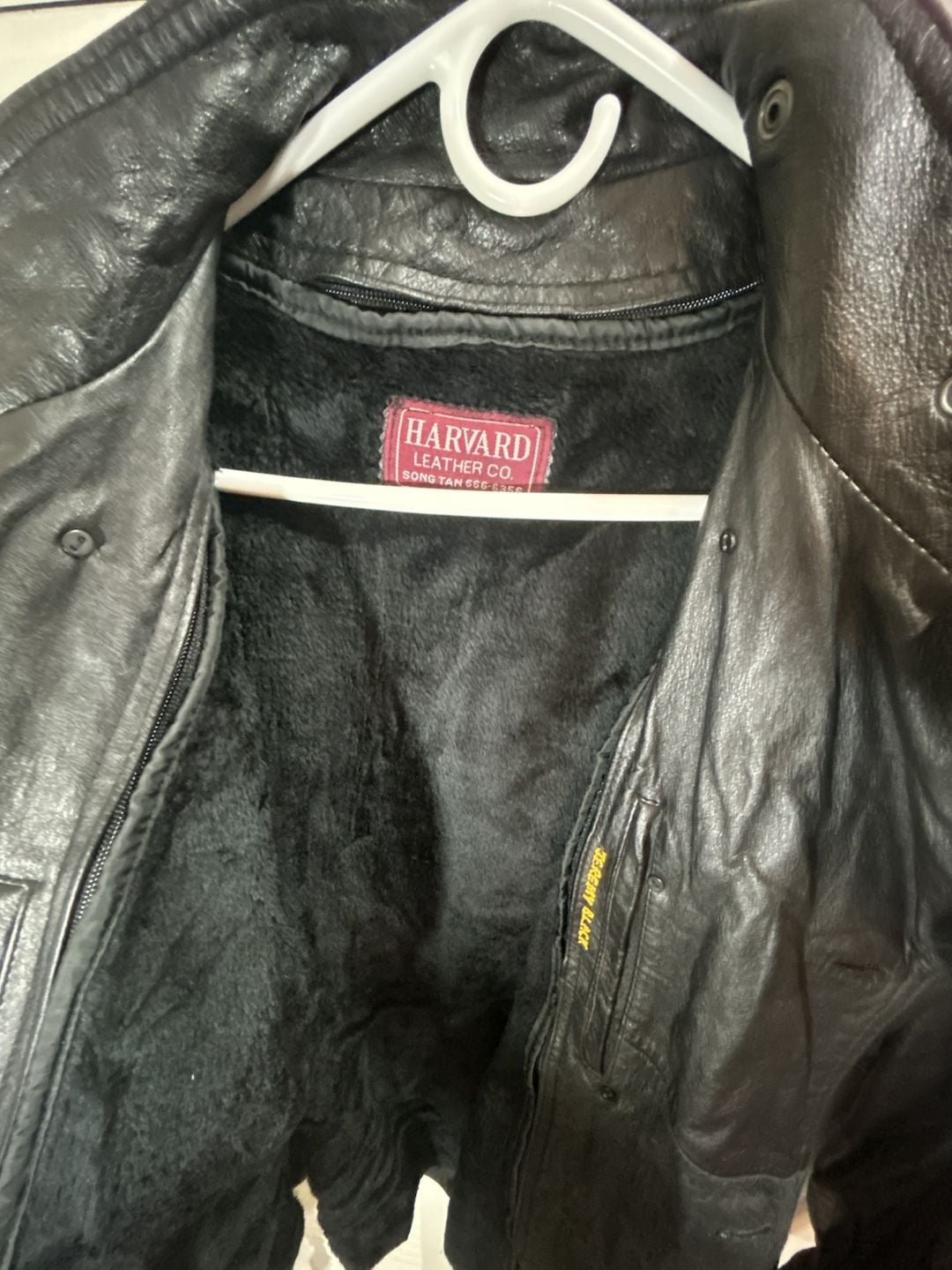 Harvard Leather Co. Black Leather Trench Coat Jacket Vintage 90s Y2 K 8