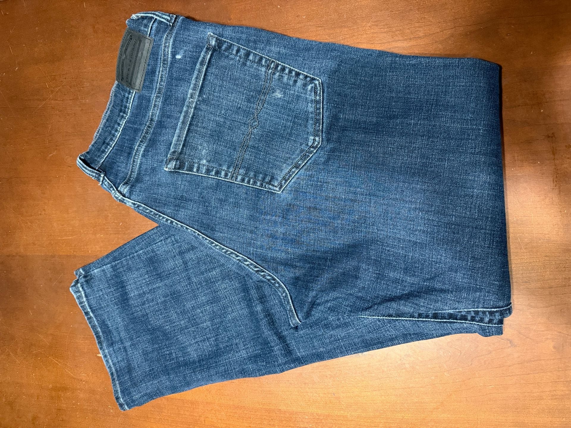 Lucky Brand Jeans Size 38x34 Blue Denim Pants Straight Leg