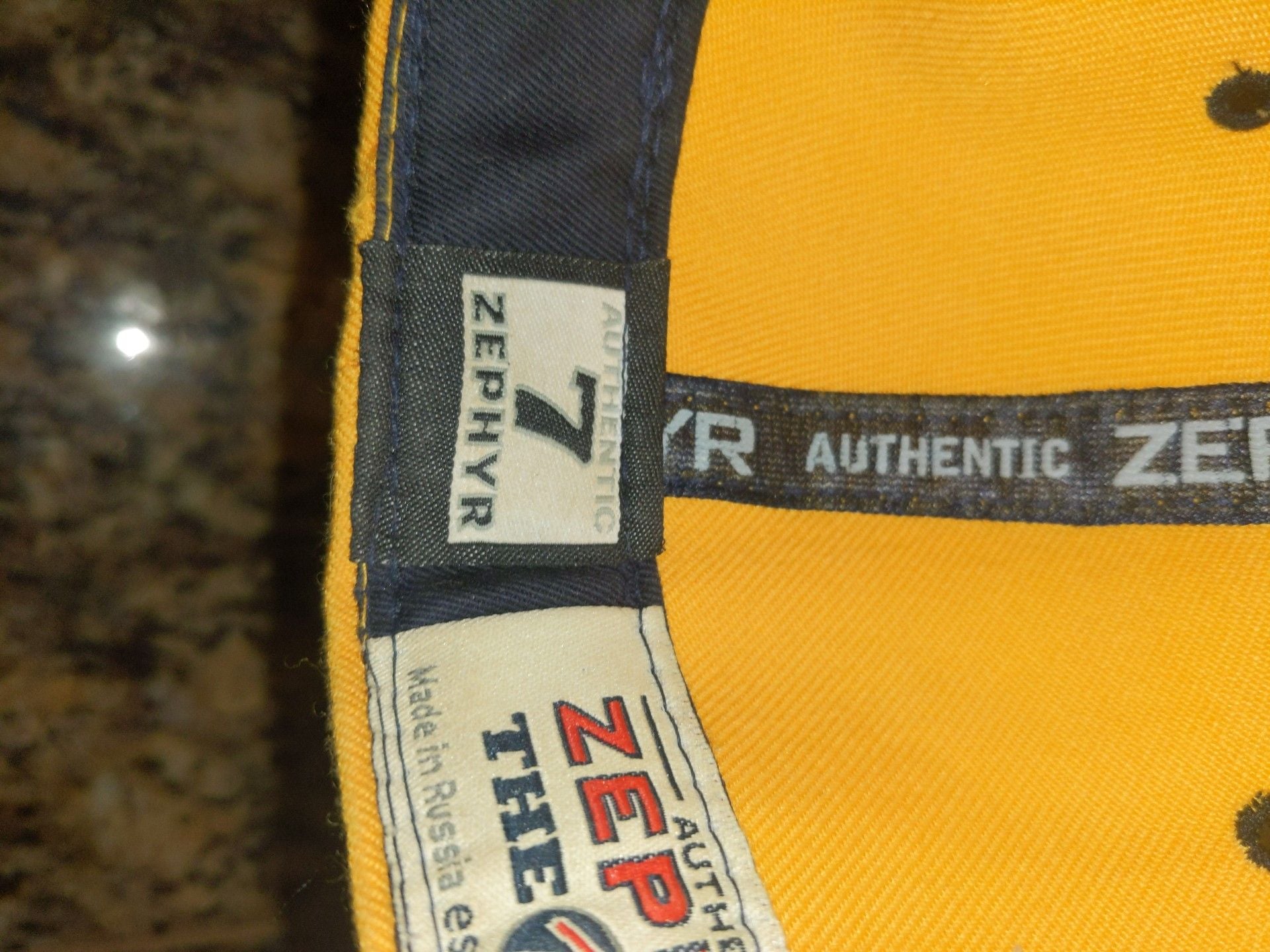Zephyr Michigan Wolverines Fitted Hat Size 7 Yellow Wool 7