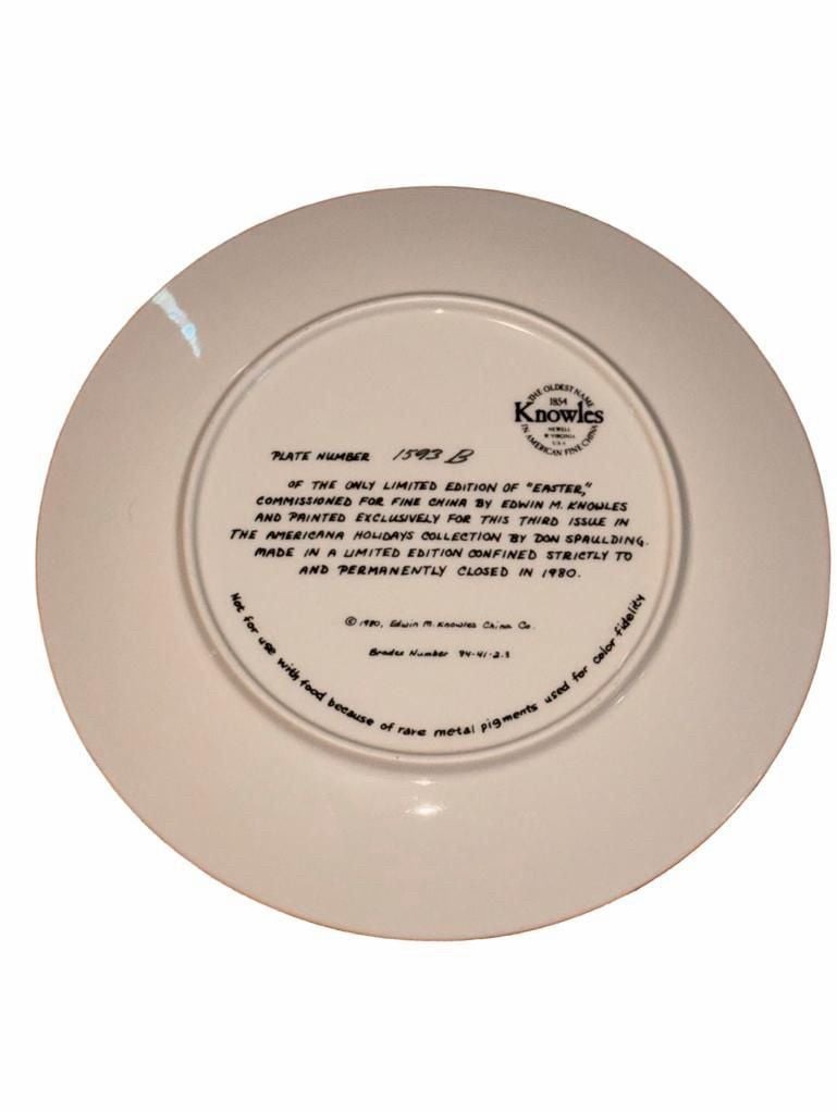 Edwin M. Knowles 1980 Americana Holidays Collection Easter Plate Spaulding 5