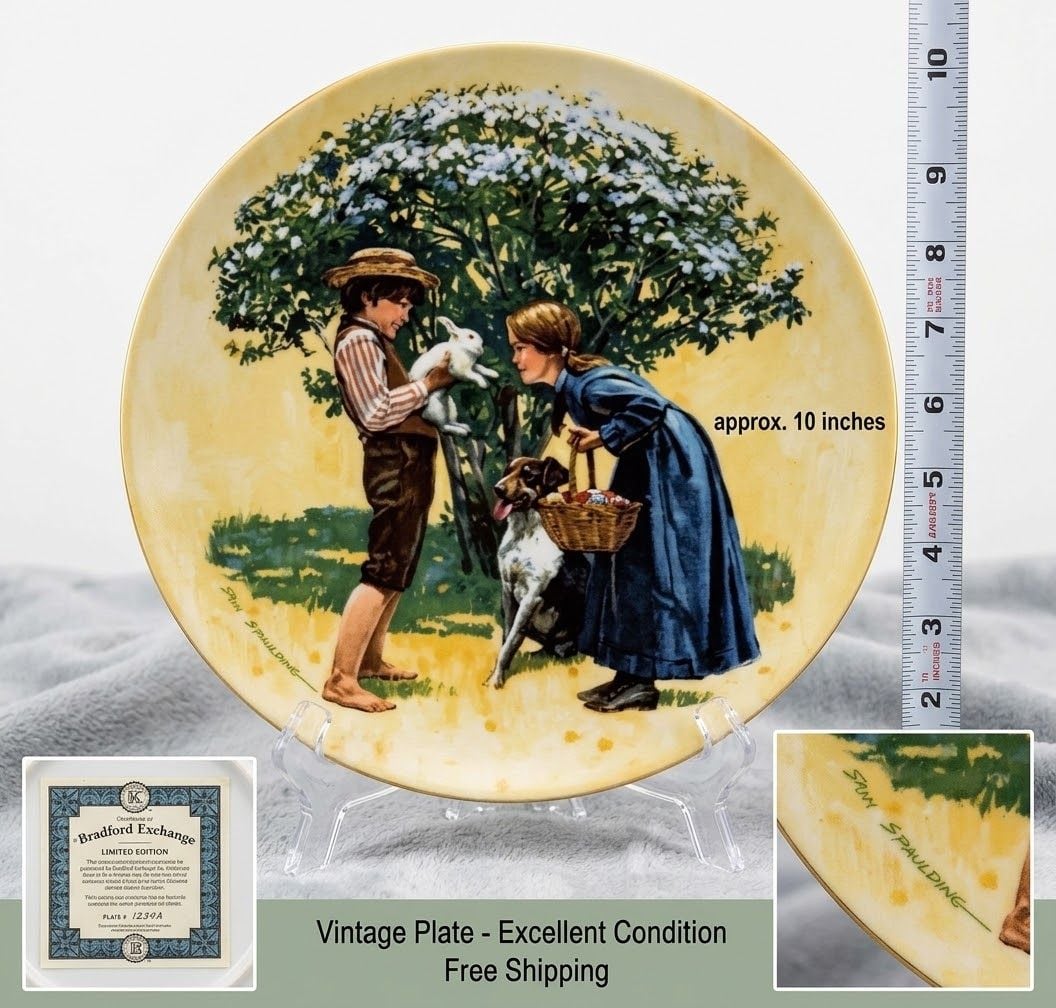 Edwin M. Knowles 1980 Americana Holidays Collection Easter Plate Spaulding 1