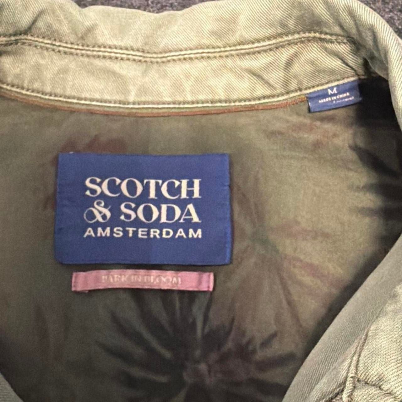 Scotch & Soda Zip Jacket Size M Green Cotton Utility 2
