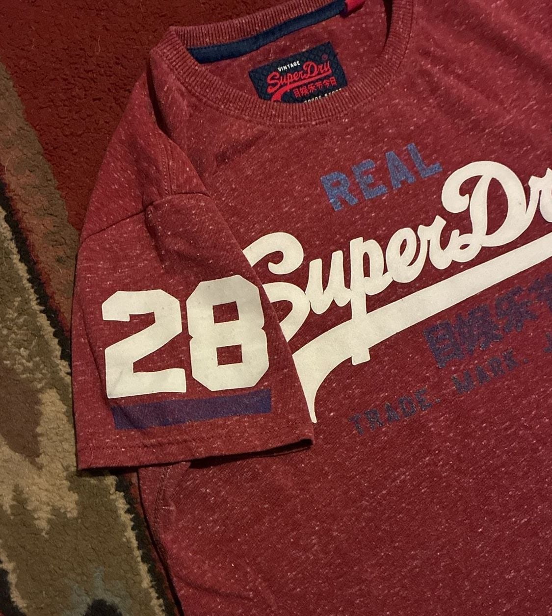 Superdry T-Shirt Size M Red Vintage Logo Short Sleeve Tee 5