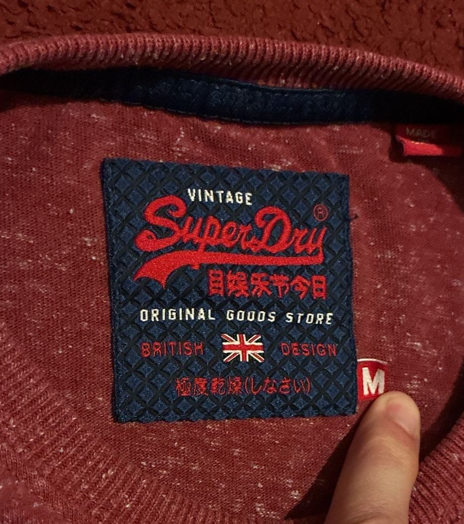 Superdry T-Shirt Size M Red Vintage Logo Short Sleeve Tee 4