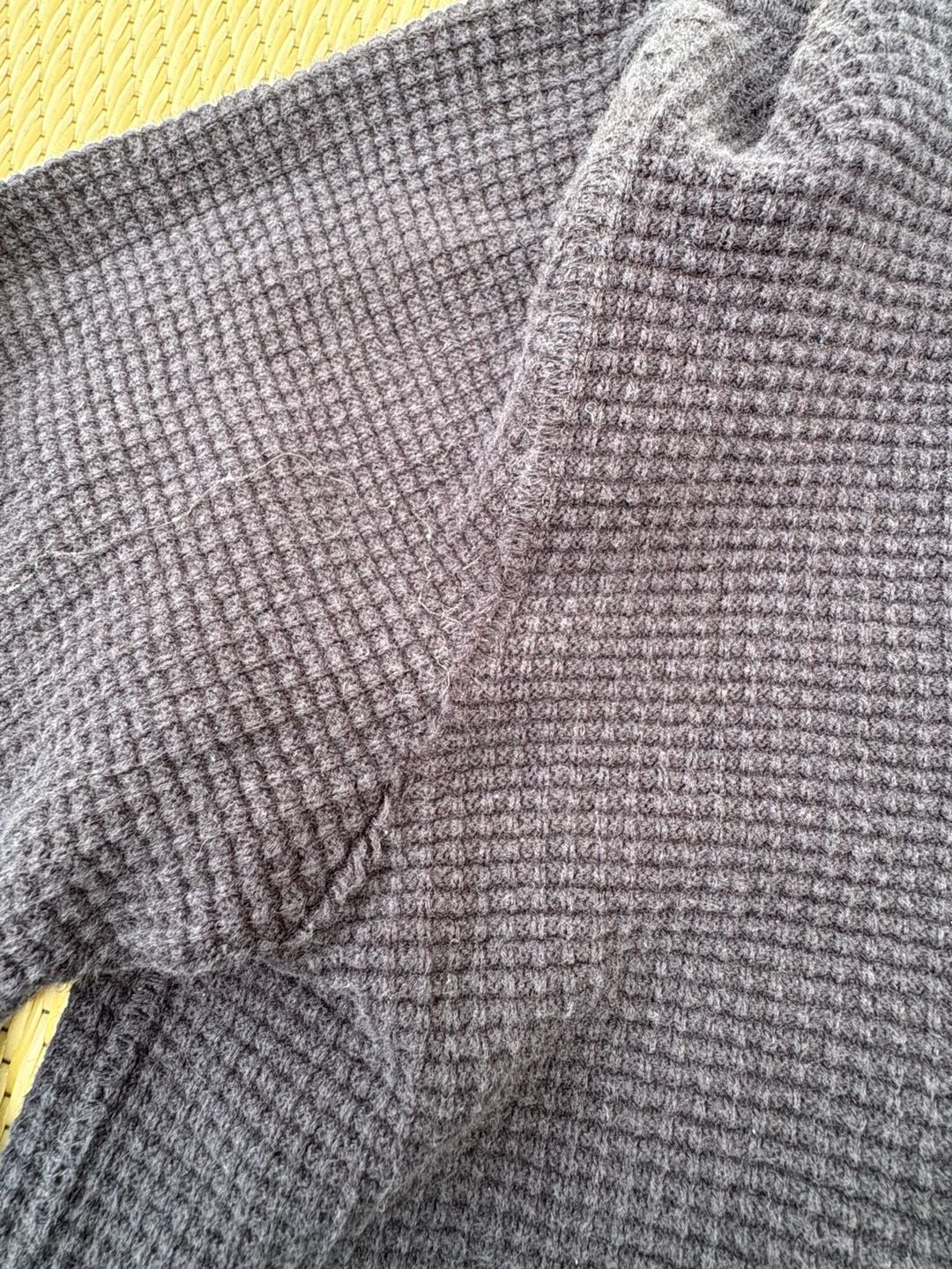 Michael Michael Kors Waffle Knit Zip Hoodie Size S Charcoal Grey 4