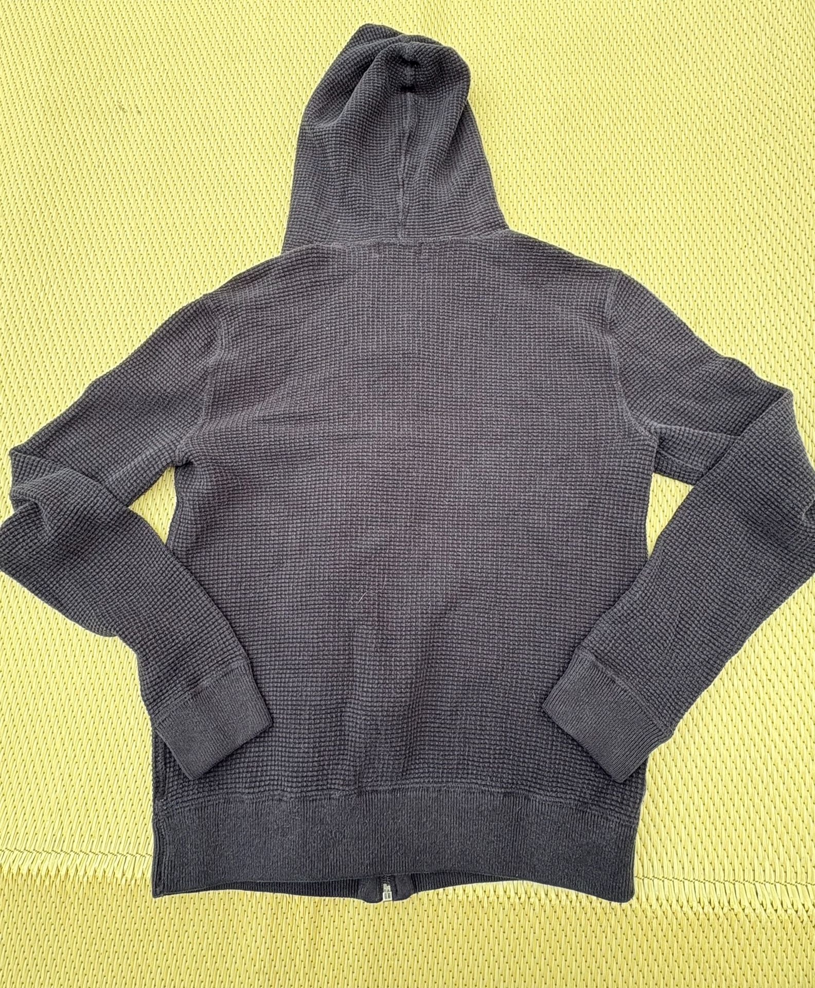 Michael Michael Kors Waffle Knit Zip Hoodie Size S Charcoal Grey 6