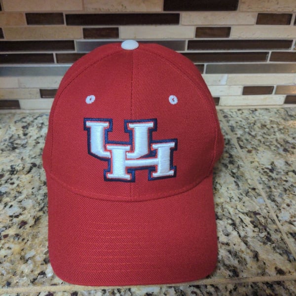 Zephyr University of Houston Cougars Fitted Hat Size 7 Red