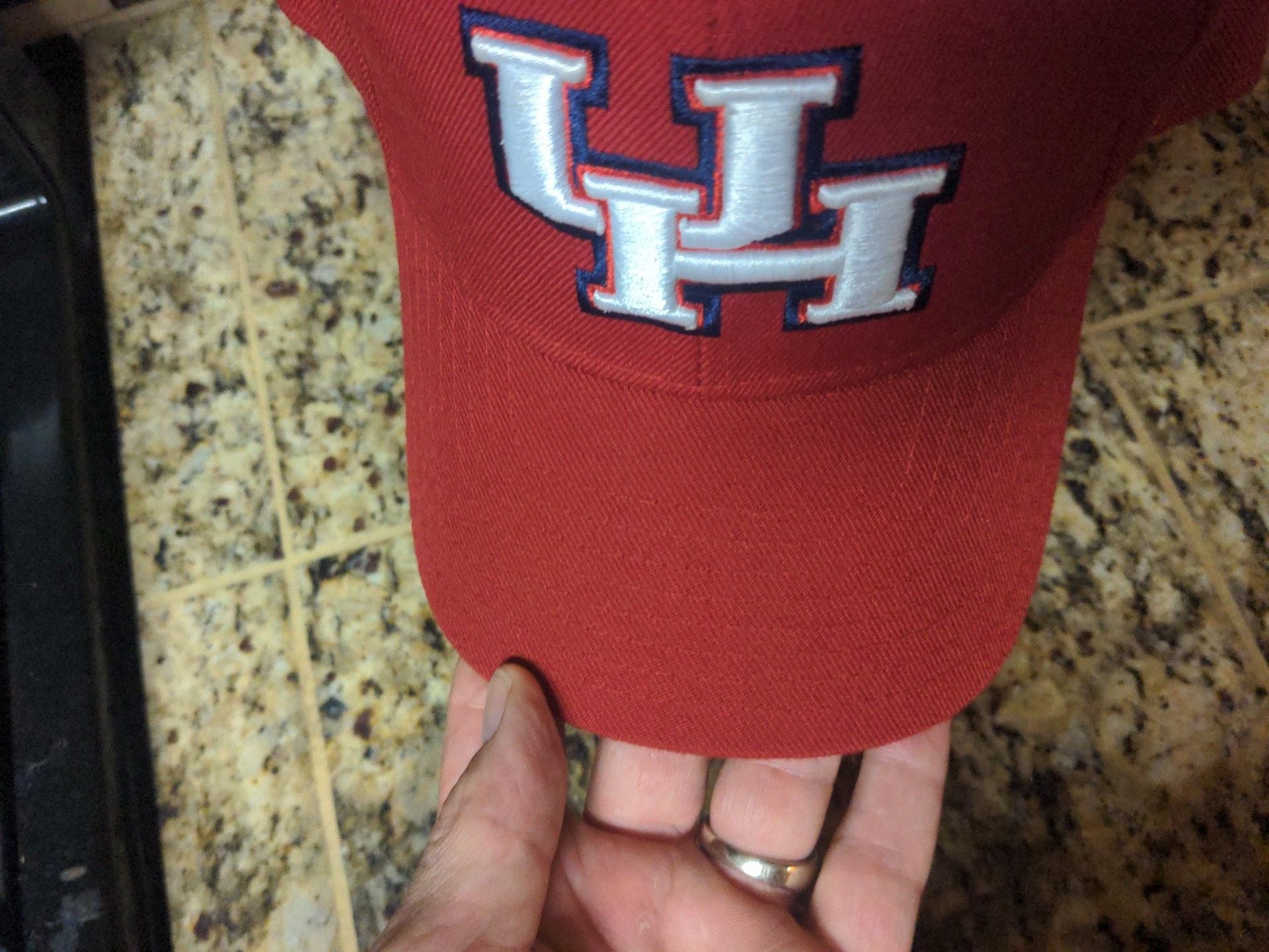 Zephyr University of Houston Cougars Fitted Hat Size 7 Red 8