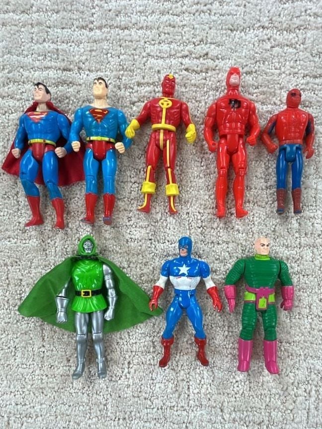 Vintage 70s-90s Action Figure Lot-Kenner Super Powers, Mattel Secret Wars, Mego 1