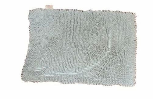 Pana Chenille Rug Blue Bathroom Mat Shaggy Soft 2