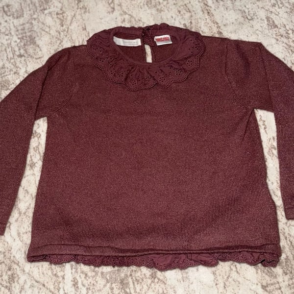 Zara Sweater 12-18 Months Burgundy