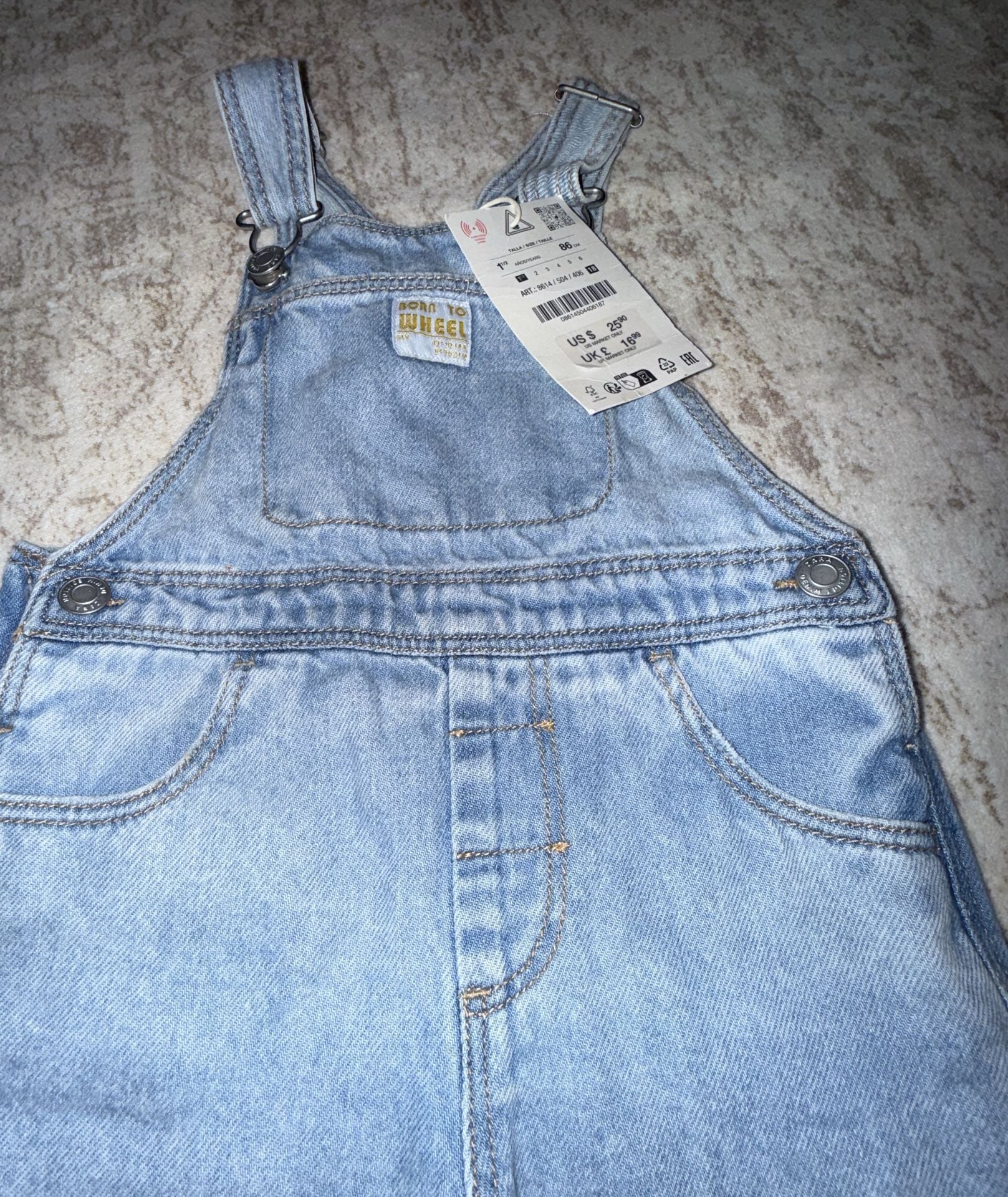 Zara Denim Overalls Size 1.5 Years 3