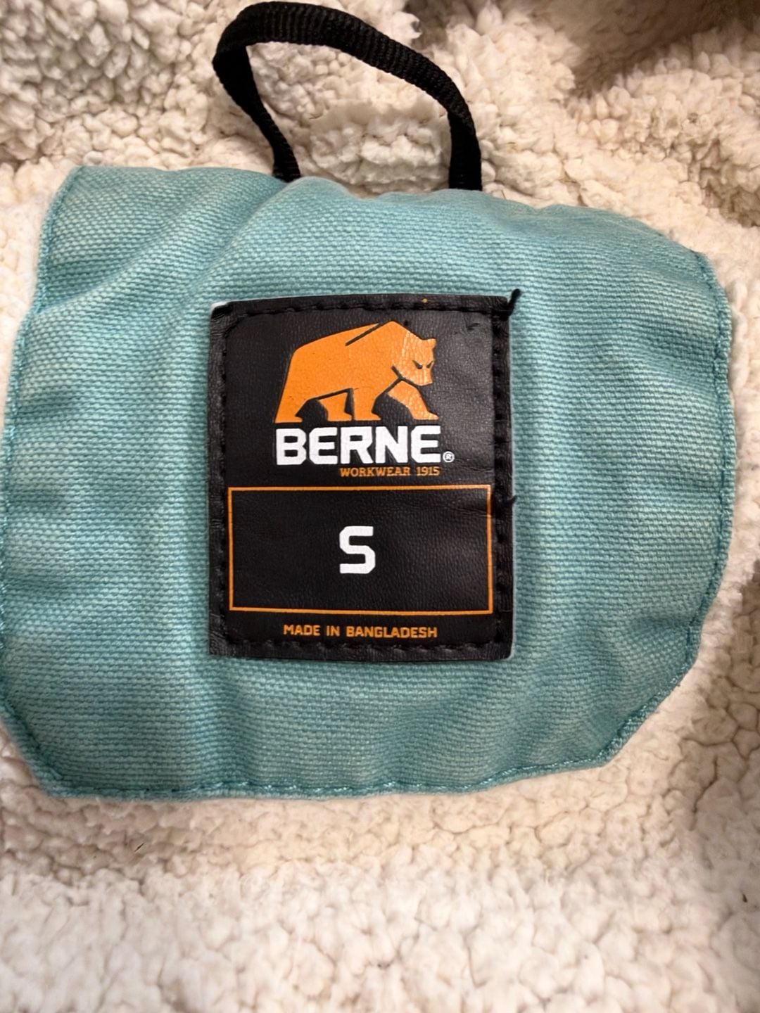 Berne Youth Sherpa Lined Duck Hooded Jacket Size S Blue 5