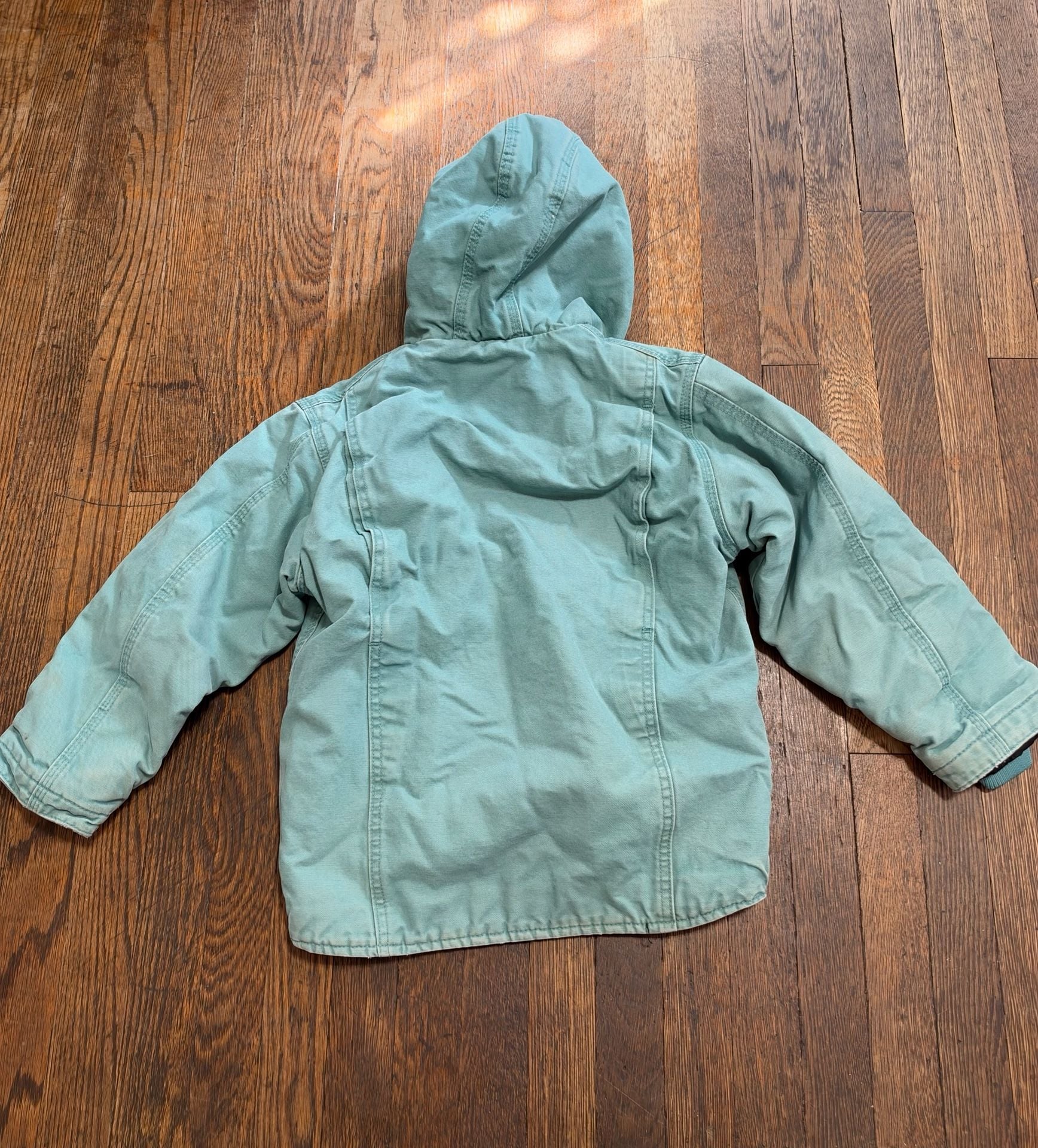 Berne Youth Sherpa Lined Duck Hooded Jacket Size S Blue 9
