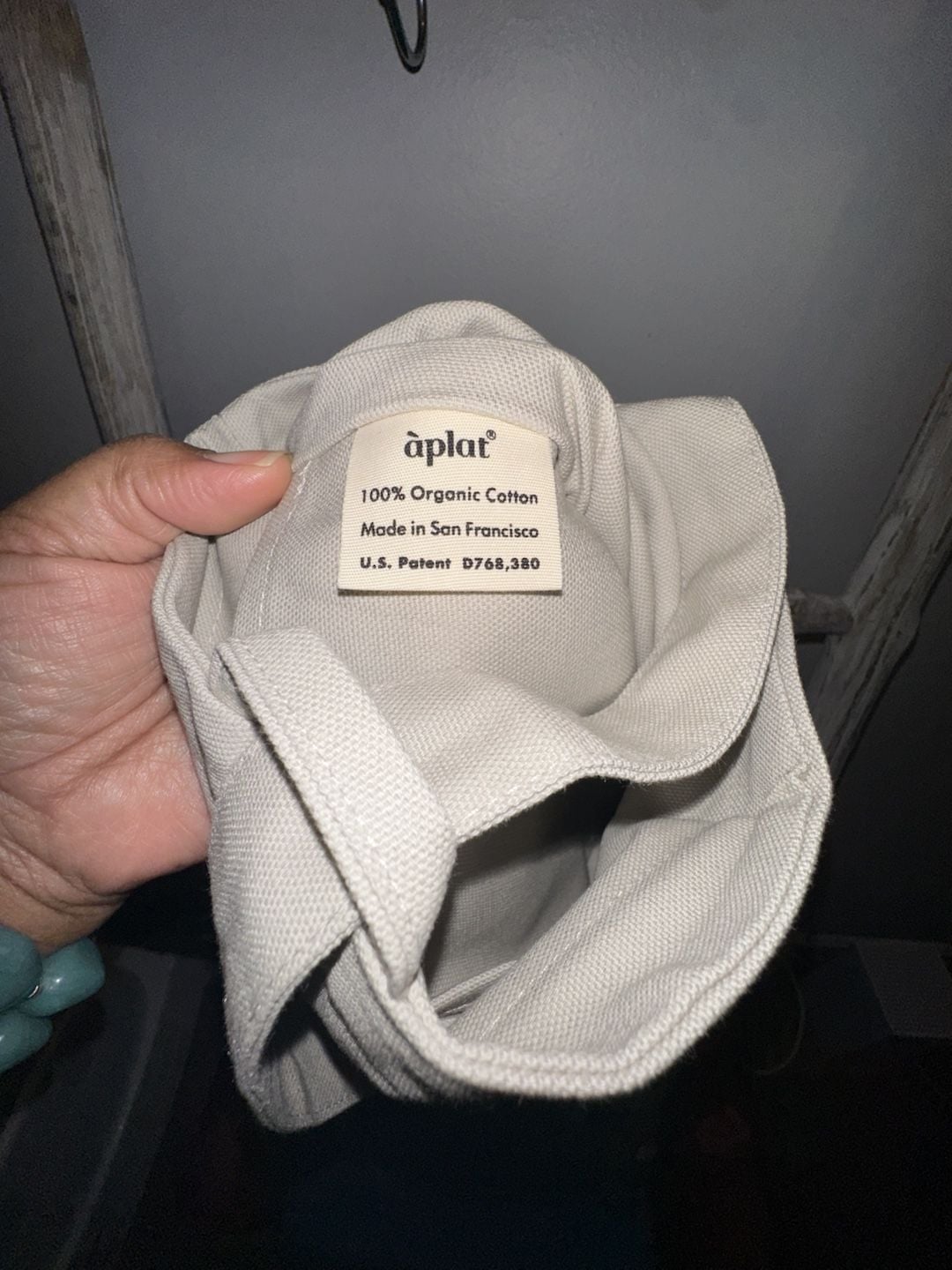Aplat Canvas Wine Tote Bag Off White Natural 8