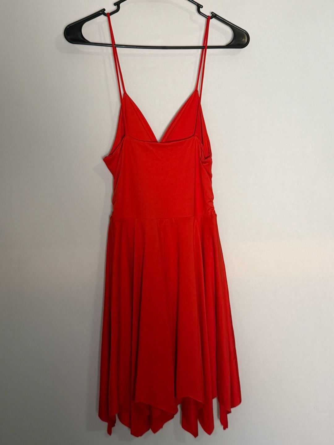 Unbranded Red Dress Size M Asymmetric Hem V-Neck 4