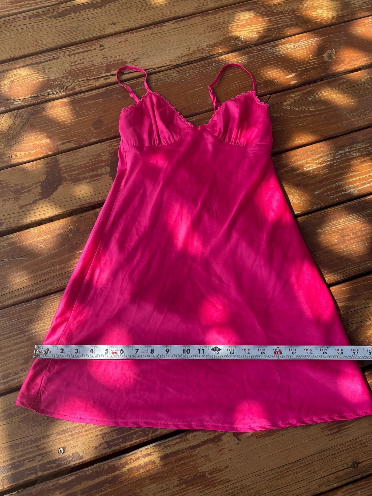 Princess Polly Pink Dress Size US 2 Hot Pink Satin Mini 7