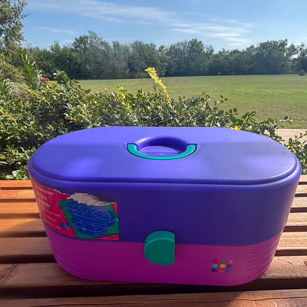 Caboodles New Wave Organizer Makeup Case Purple Teal 2650