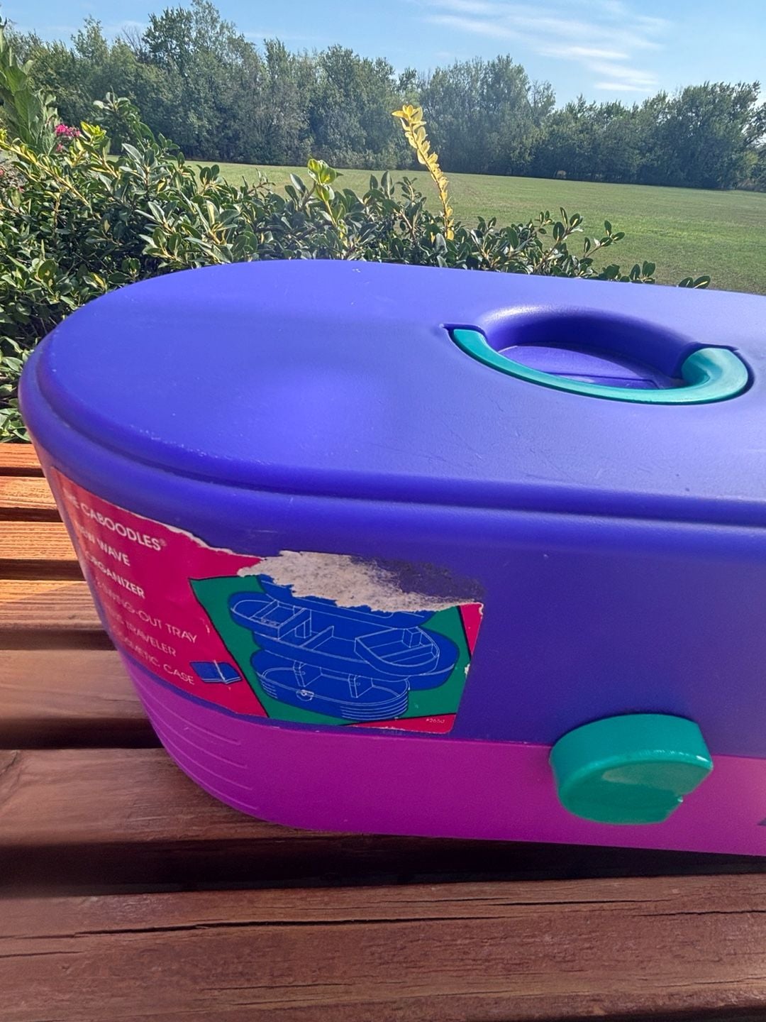 Caboodles New Wave Organizer Makeup Case Purple Teal 2650 2
