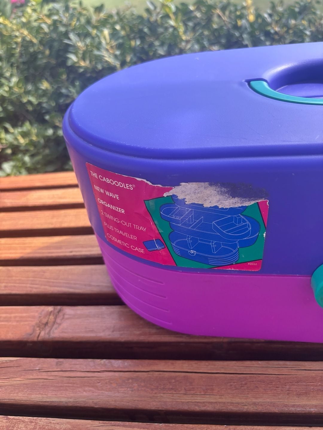 Caboodles New Wave Organizer Makeup Case Purple Teal 2650 3