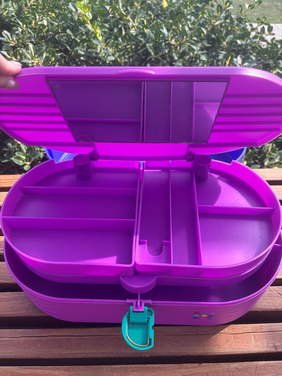 Caboodles New Wave Organizer Makeup Case Purple Teal 2650 4