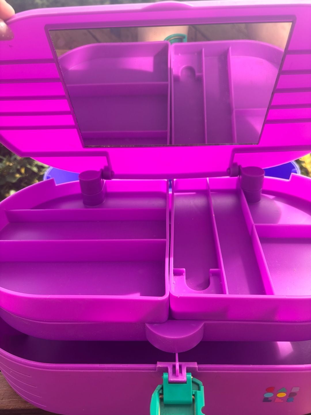 Caboodles New Wave Organizer Makeup Case Purple Teal 2650 5