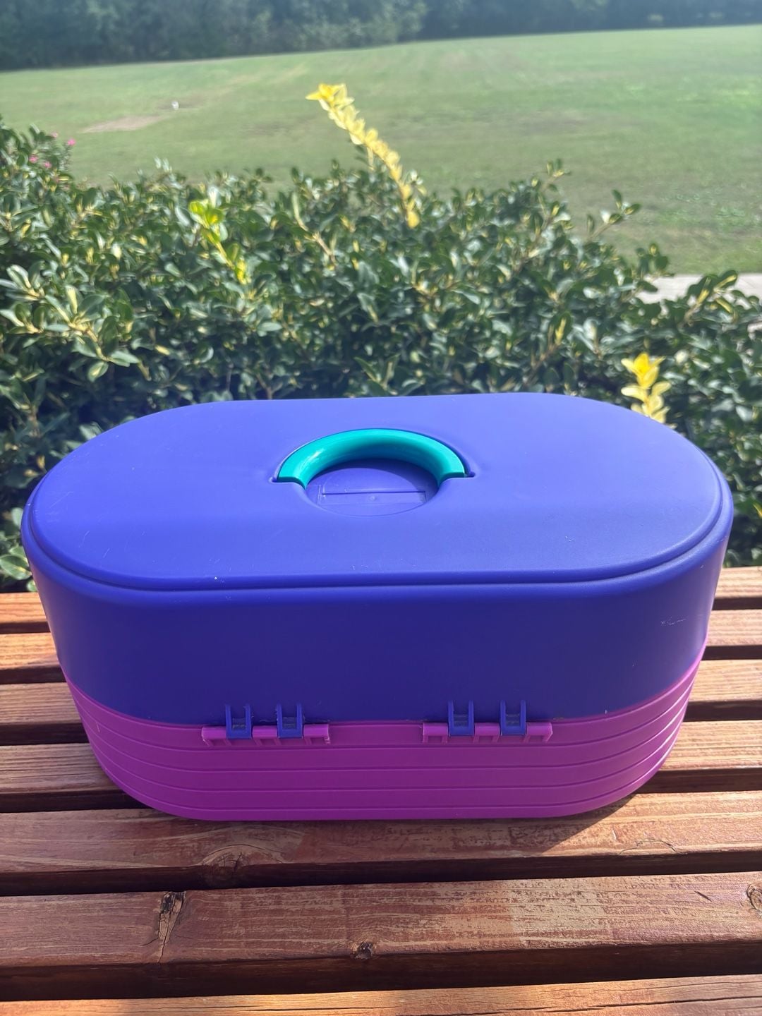 Caboodles New Wave Organizer Makeup Case Purple Teal 2650 7