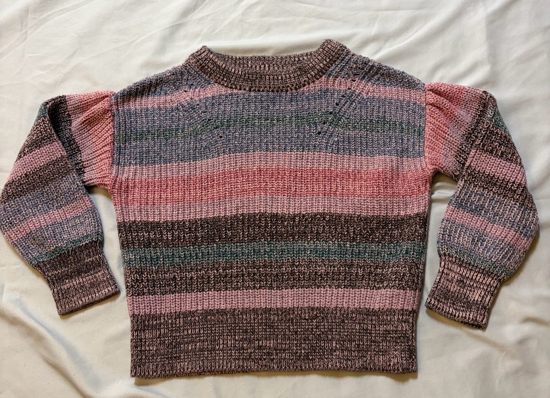 Gap Kids Sweater Size S Multicolor Striped Shaker Knit Pullover 2