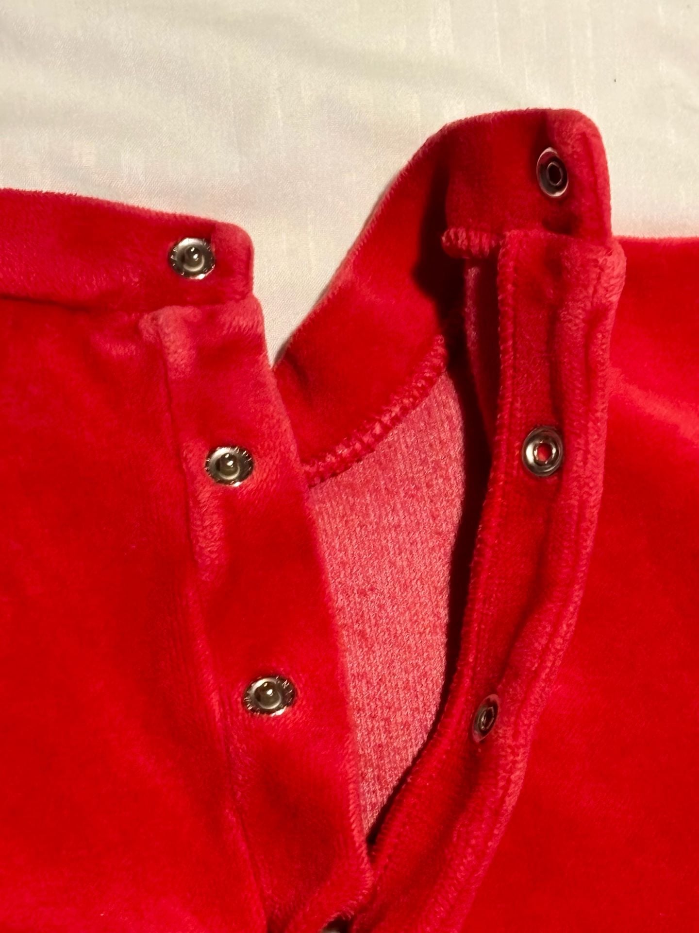 RARE Vintage 1980s 90s Absorba Disney Baby Mickey Mouse Red Velour Footie Sleeper Romper
4