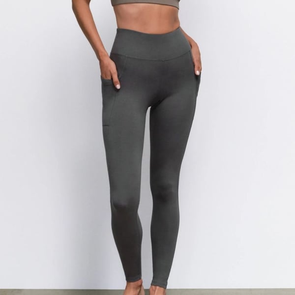 Mate The Label Organic Stretch Pocket Legging Forest Green