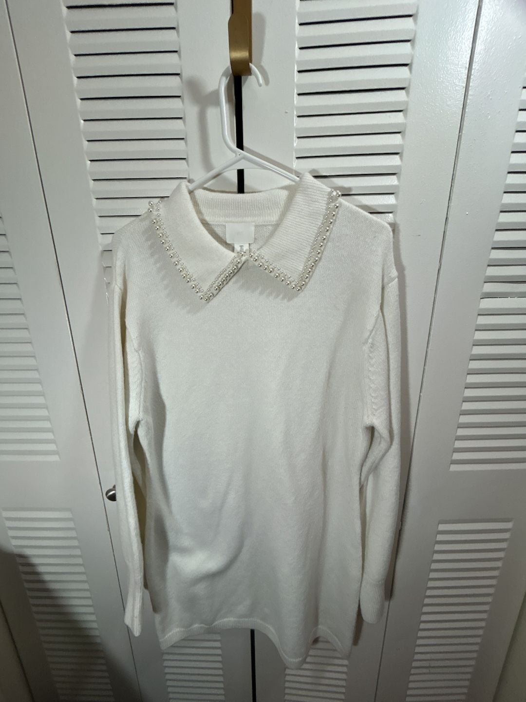 H&M Couette, Preppy Aesthetic Sweater Dress with Pearl Collar Versatile 2