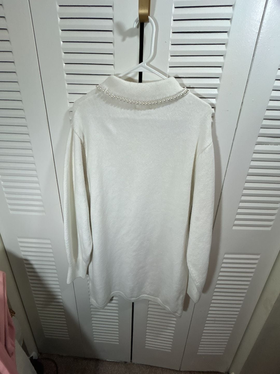 H&M Couette, Preppy Aesthetic Sweater Dress with Pearl Collar Versatile 4