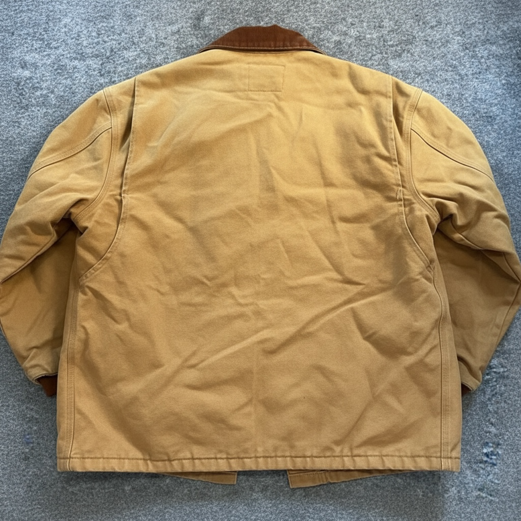 Vintage Distressed Carhartt Coat XL Brown Artctic Quilted Lining Corduroy Collar 3