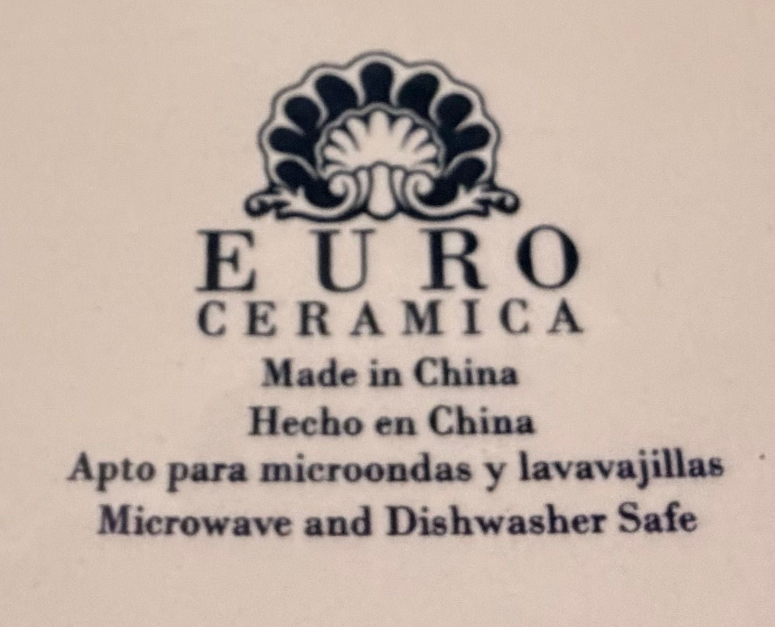 Three(3)- 11" Euro Ceramica "zanzibar" Dinner Plates 2
