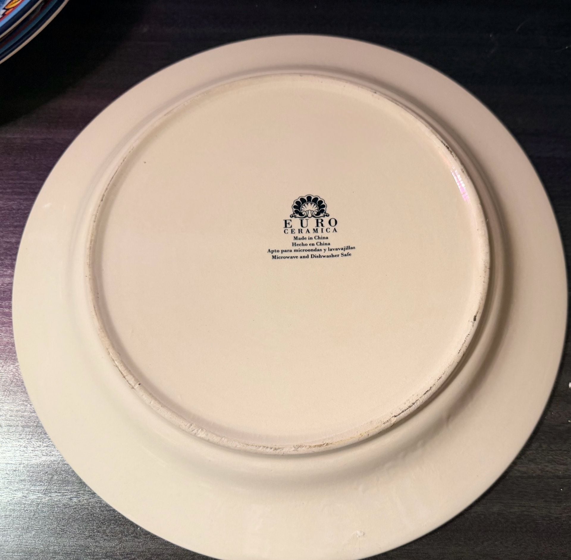 Three(3)- 11" Euro Ceramica "zanzibar" Dinner Plates 6